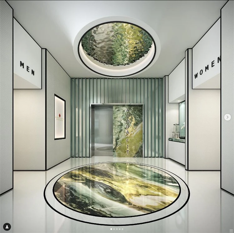 Dreaming Green marble floor tiles