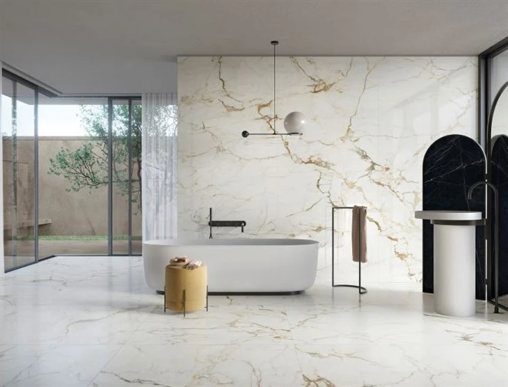 Calacatta-Macchia-Vecchia-Marble background wall and desktop