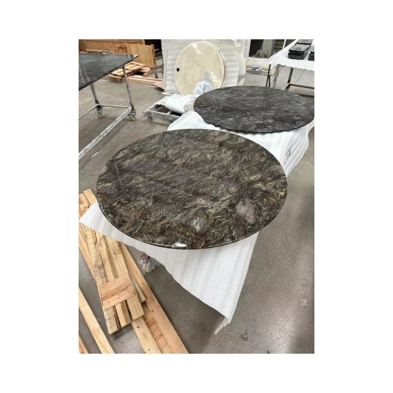 Dessus de table en marbre platine diamant