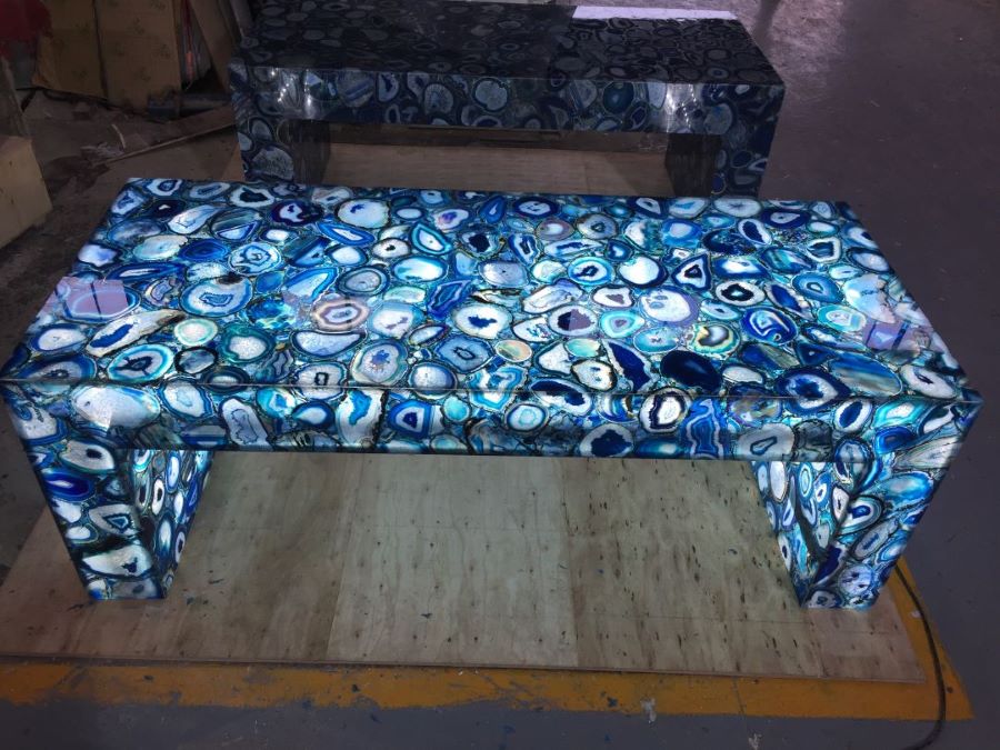 Blue Agate Gemstone Slab6 Blue Agate Gemstone Slab6