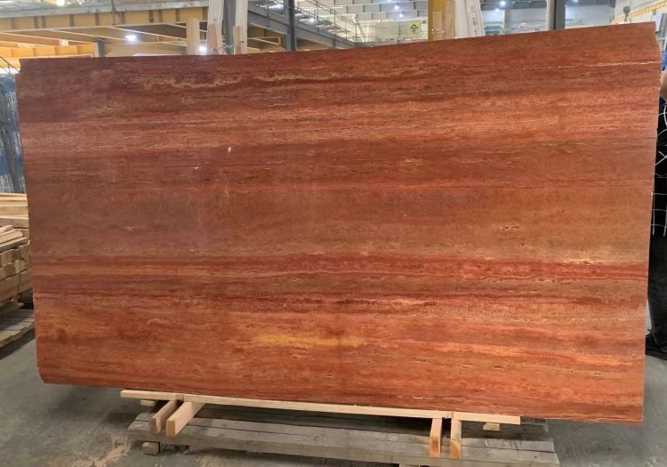 Iran Red Travertine Slabs Iran Red Travertine Slabs