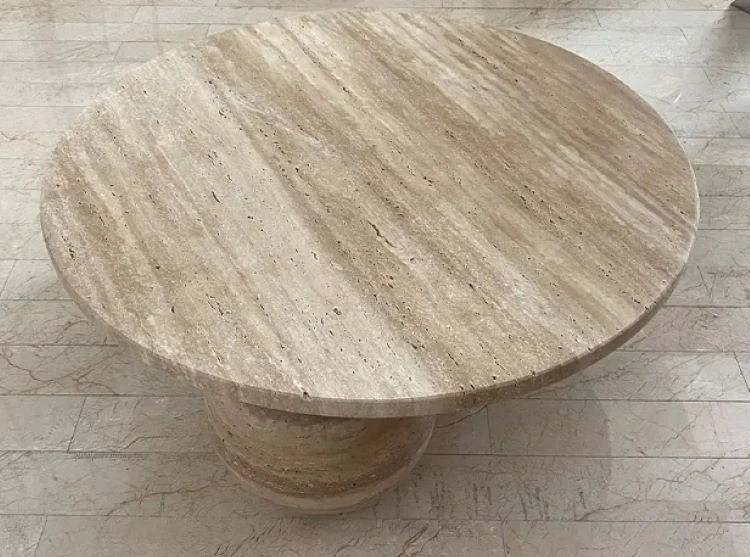 Round Travertine Plinth Table Home Design Round Travertine Plinth Table Home Design