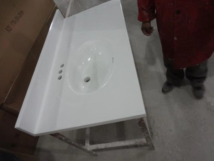White Microlite Vanity Top Kitchen Countertop